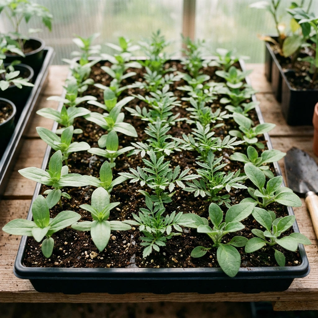 Flower seedling vegetative growth phase