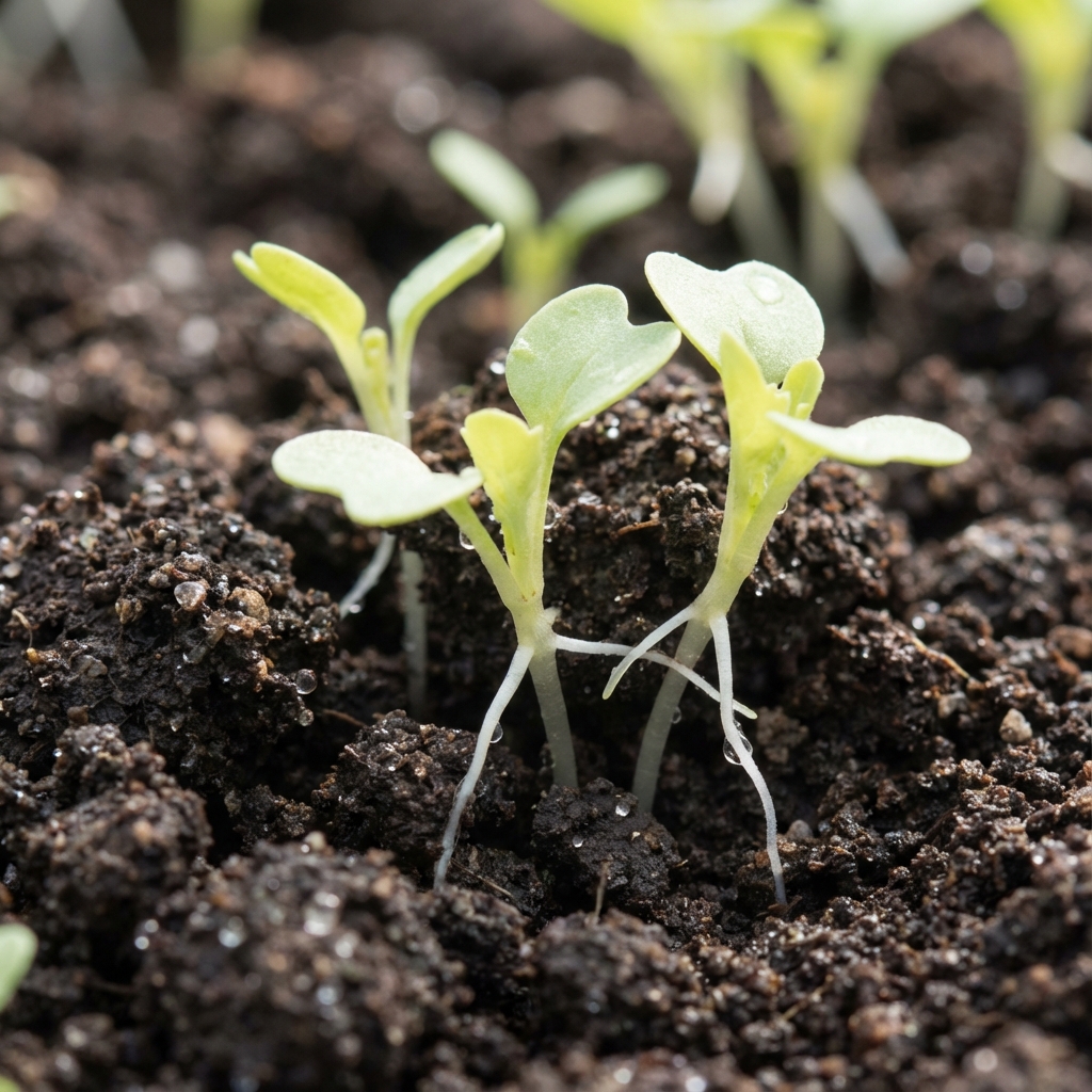 Leafy green seedlings preparation