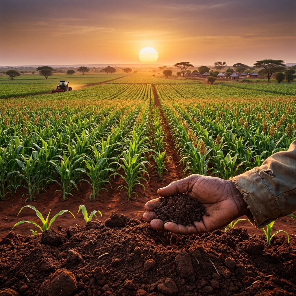Productive green farmland in Africa