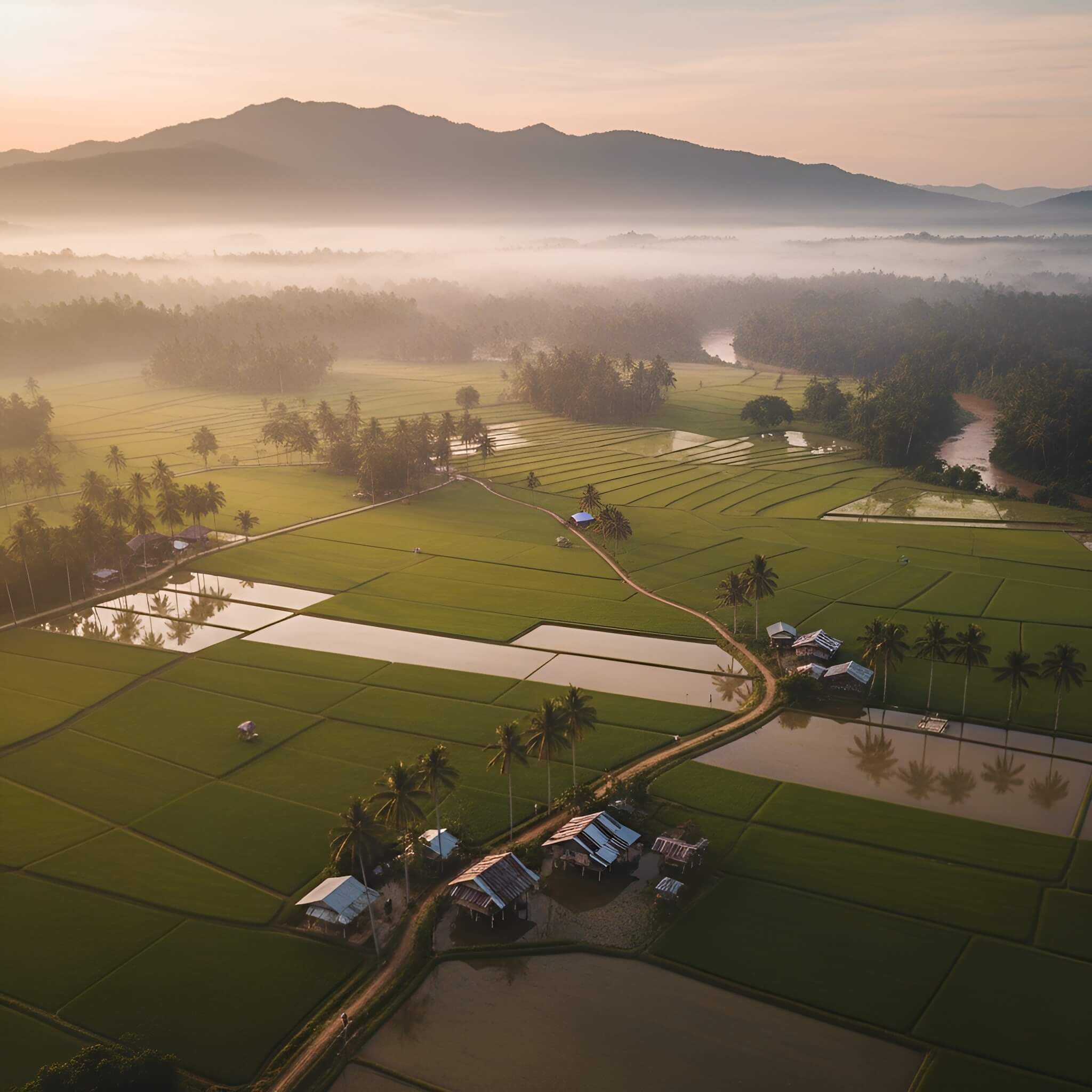 Paddy field landscape
